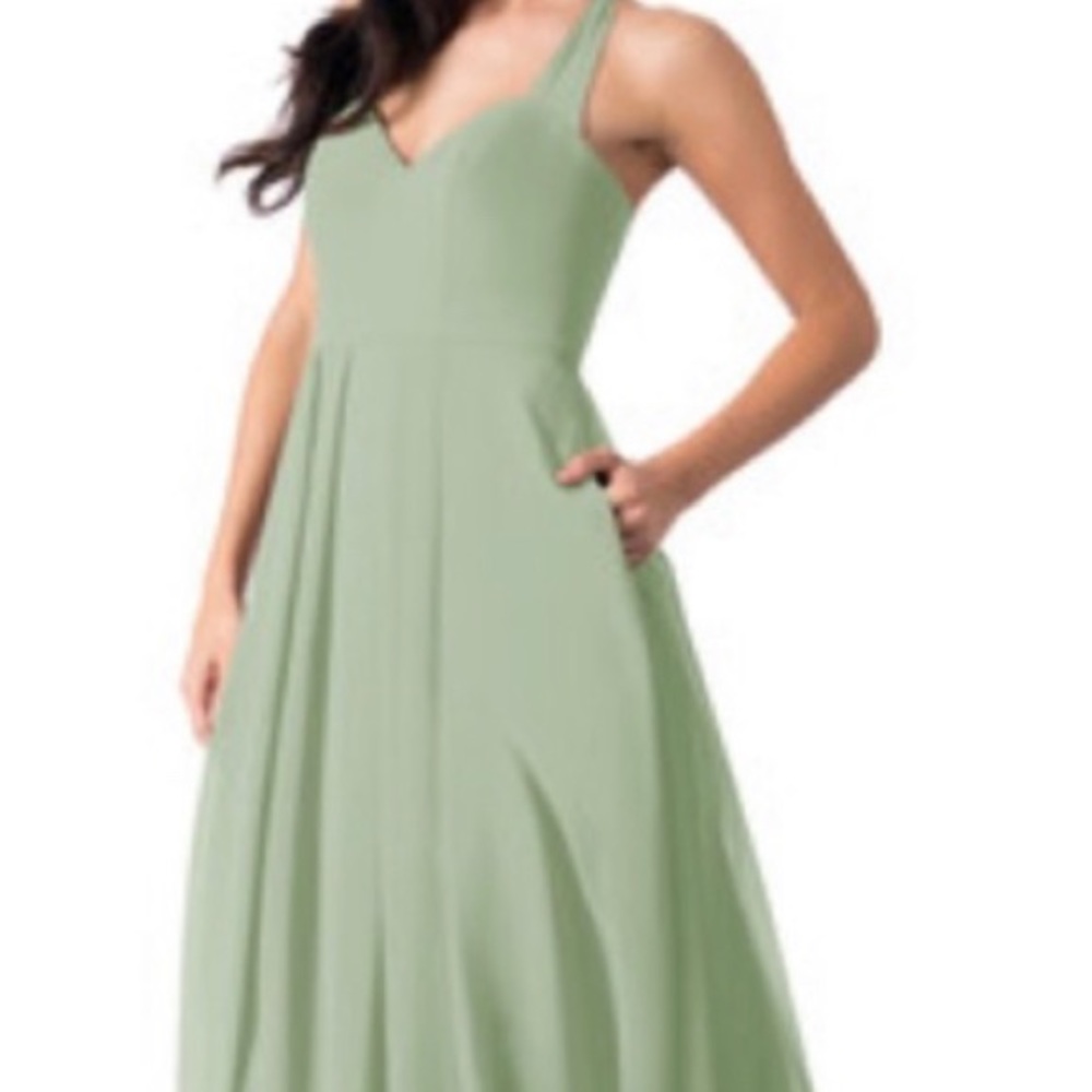 Azazie Clarese Bridesmaid Dress in Agave Green
